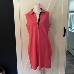 Talbots Preppy sleeveless polo style dress-size LP. Pretty in pink!!